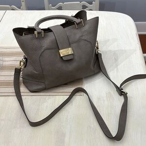 Steve Madden Gray Shoulder Bag with Gold Details